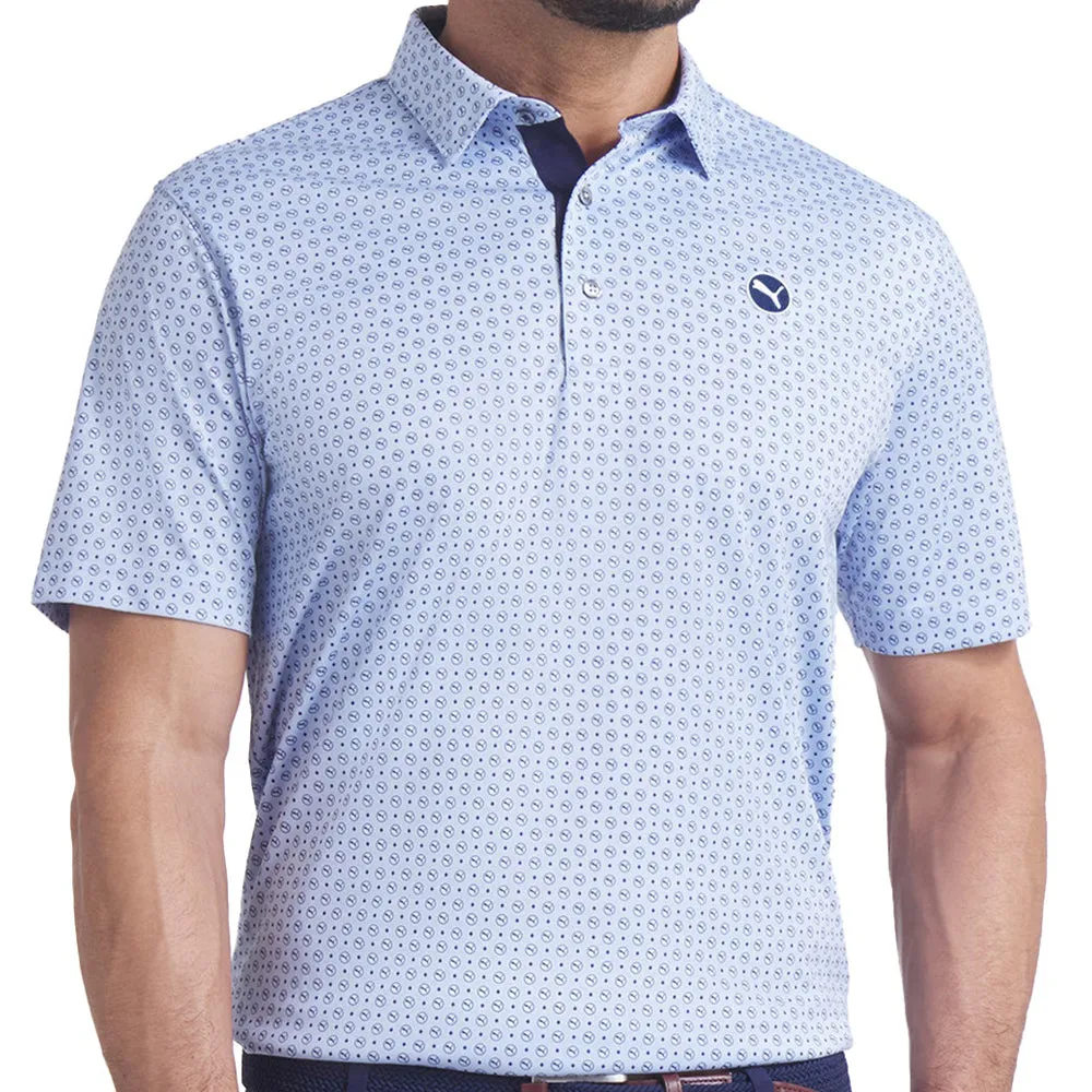 Puma Pure 2.0 Circle Cat Polo Shirt - Haute Tropic/Deep Navy Deal Of The Century Never Just Walk