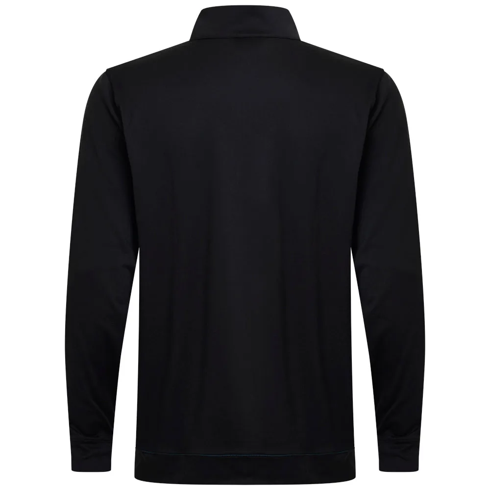 Puma Pure Colorblock 1/4 Zip Pullover - Black/Aqua Blue Designed to Dominate