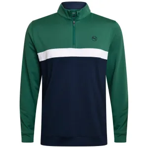 Puma Pure Colorblock 1/4 Zip Pullover - Vine/Deep Navy All Eyes on You Big Savings