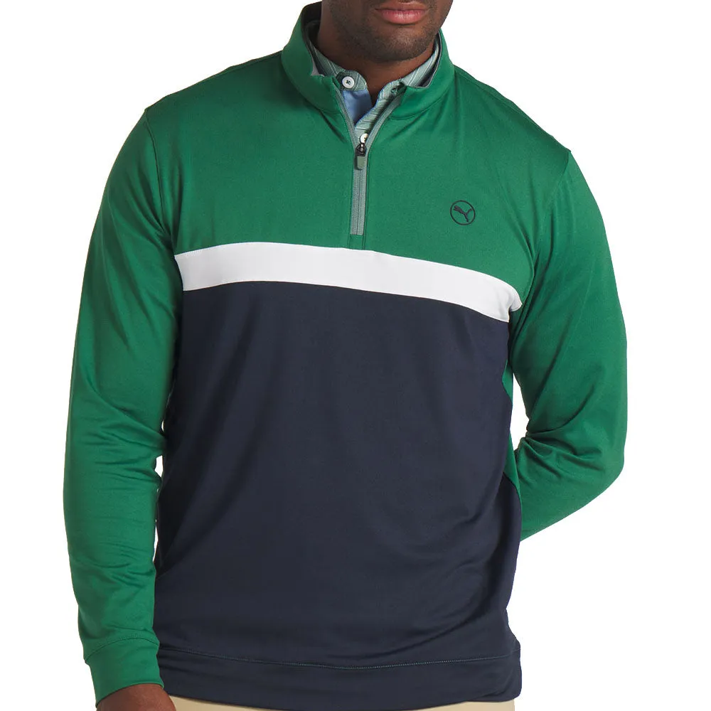 Puma Pure Colorblock 1/4 Zip Pullover - Vine/Deep Navy Footwear for the Fearless Limited Time Offer
