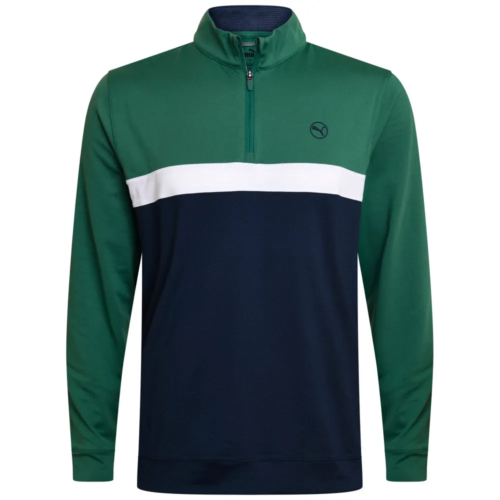 Puma Pure Colorblock 1/4 Zip Pullover - Vine/Deep Navy All Eyes on You Big Savings
