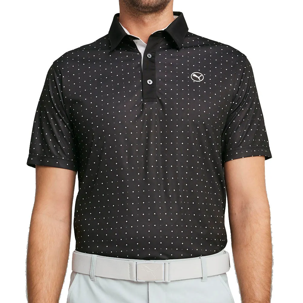 Economical Puma Pure Geo Polo Shirt - Black/White Glow