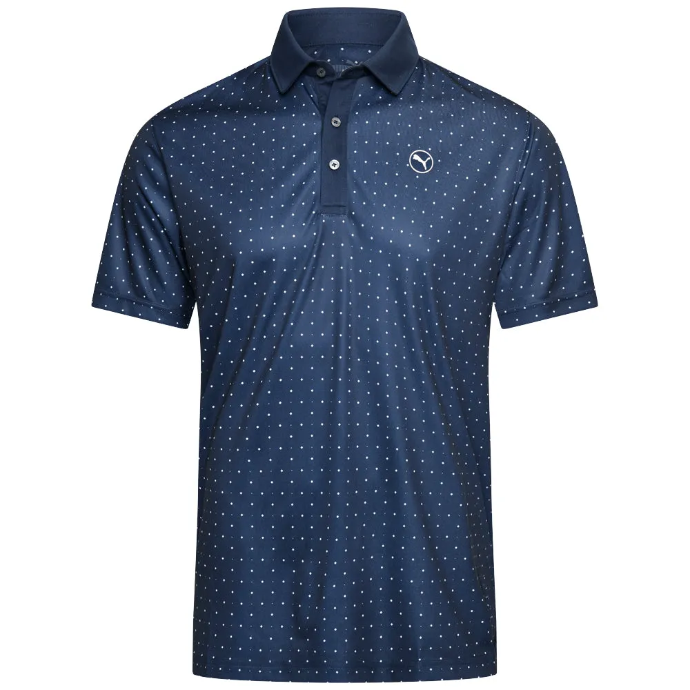 Puma Pure Geo Polo Shirt - Deep Navy/White Glow Winter Sale