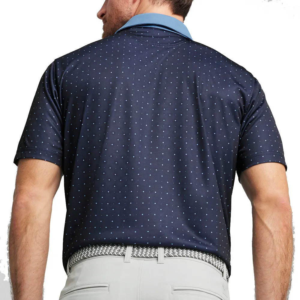Puma Pure Geo Polo Shirt - Deep Navy/Zen Blue Step Into Strength