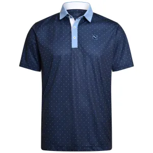 Puma Pure Geo Polo Shirt - Deep Navy/Zen Blue Move Like You Mean It