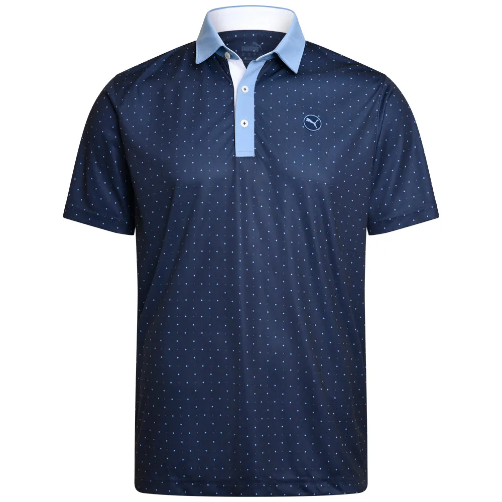 Puma Pure Geo Polo Shirt - Deep Navy/Zen Blue Move Like You Mean It