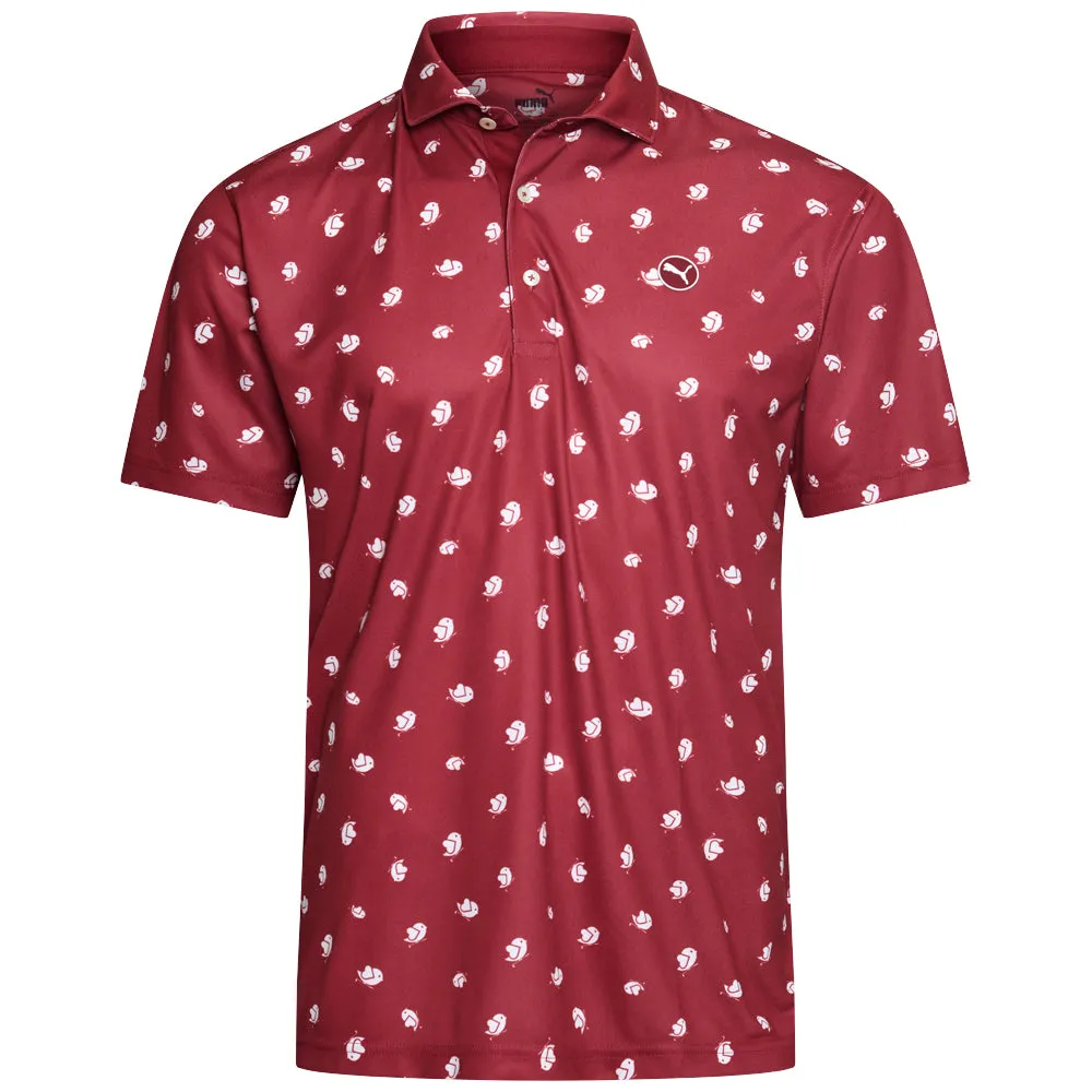 Puma Pure Love Birdies Polo Shirt - Intense Red/White Glow Performance Unleashed