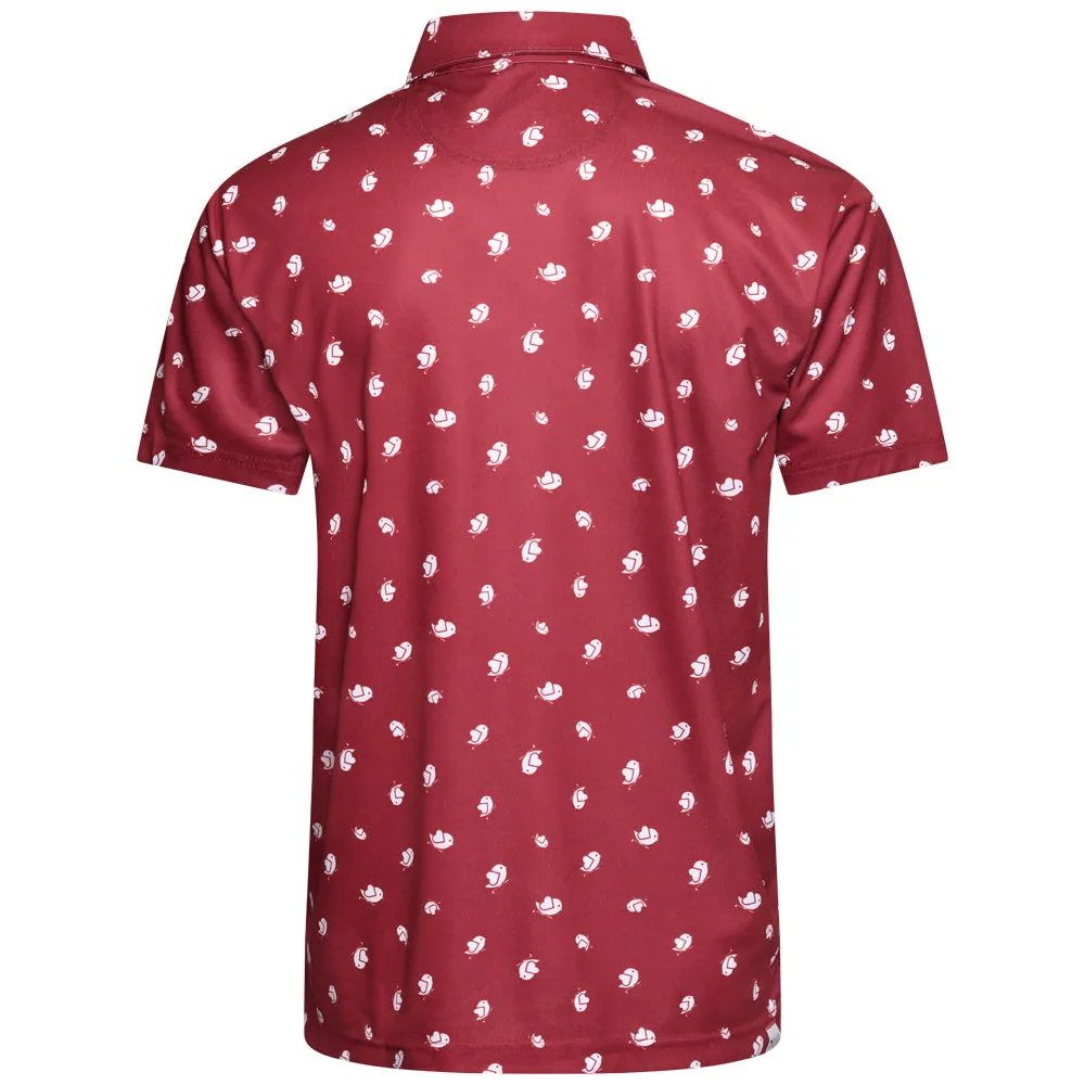 Puma Pure Love Birdies Polo Shirt - Intense Red/White Glow Halloween Sale