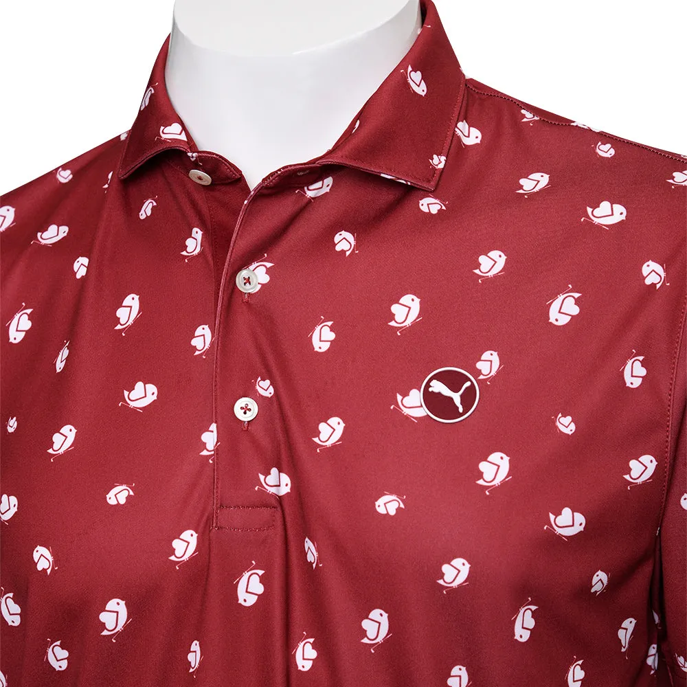 Puma Pure Love Birdies Polo Shirt - Intense Red/White Glow Loud Looks, Smooth Moves President's Day Sale