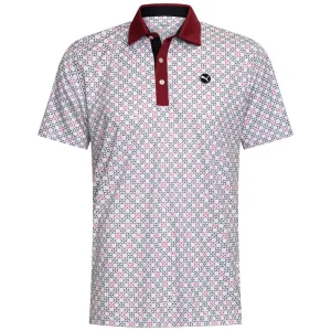 Exclusive Deal All Eyes on You Puma Pure Monogram Polo Shirt - White Glow/Intense Red