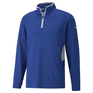 Puma Rotation 1/4 Zip Sweater - Mazarine Blue Make a Statement