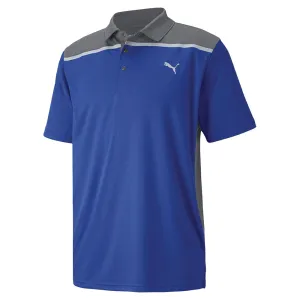 Winter Sale Walk with Purpose Puma Rotation Bonded Colourblock Polo Shirt - Mazarine Blue/Quiet Shade