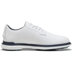 Dare to Lead Move Like You Mean It Puma Royale Spiked Shoes - White/Deep Navy/Team Light Blue