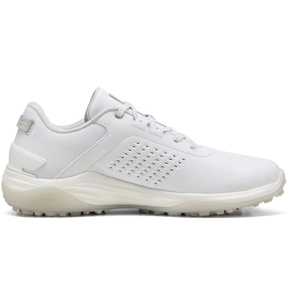 Valentine's Day Sale Puma Shadowcat Nitro Leather Spikeless Waterproof Shoes - White/Ash Grey