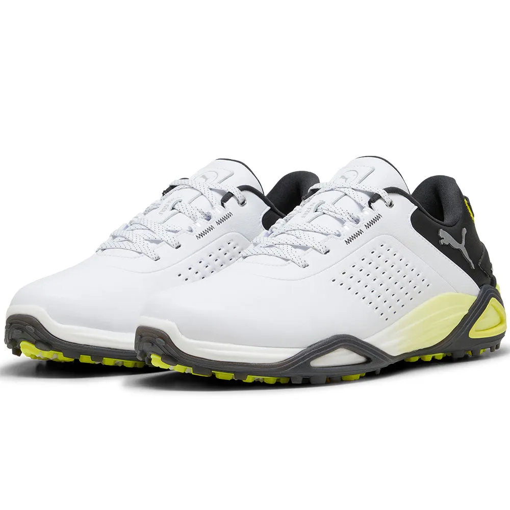 Puma Shadowcat Nitro Leather Spikeless Waterproof Shoes - White/Black Bring the Heat