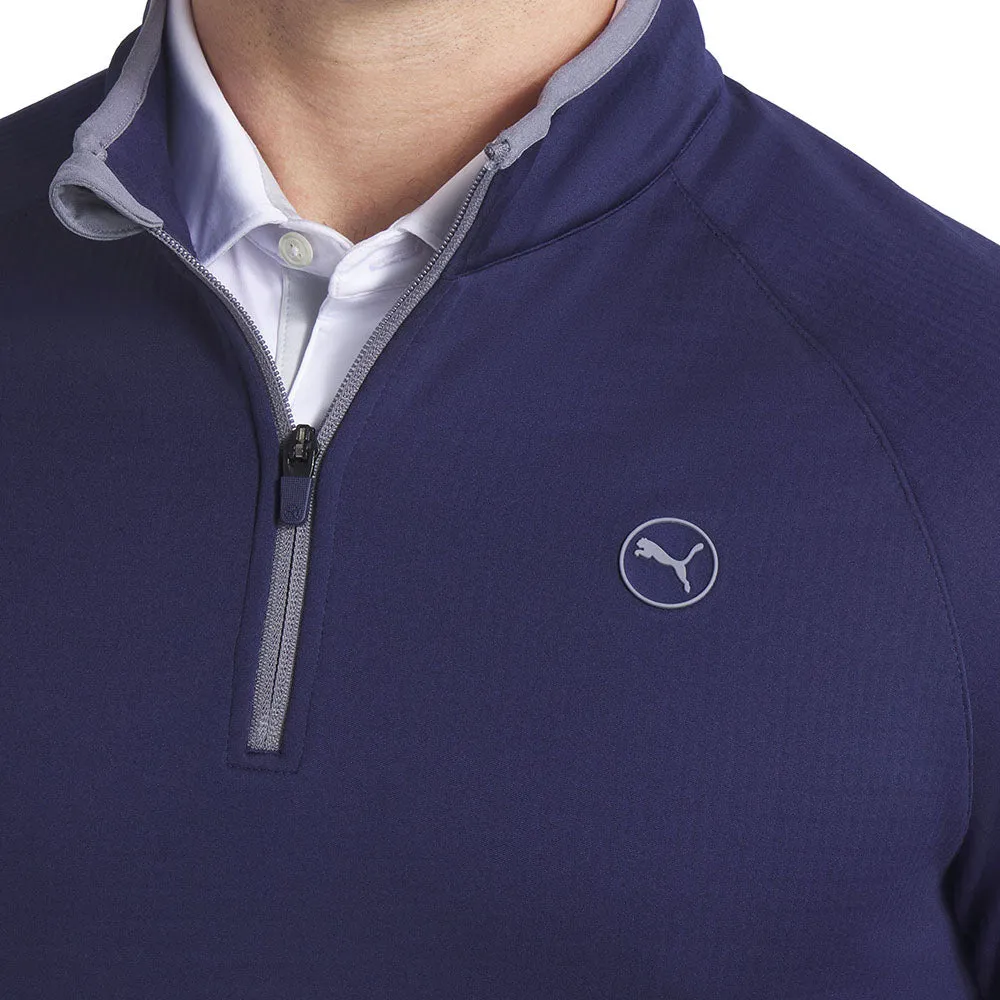 Bring the Heat Make a Statement Puma Waffle Fleece 1/4 Zip Pullover - Deep Navy