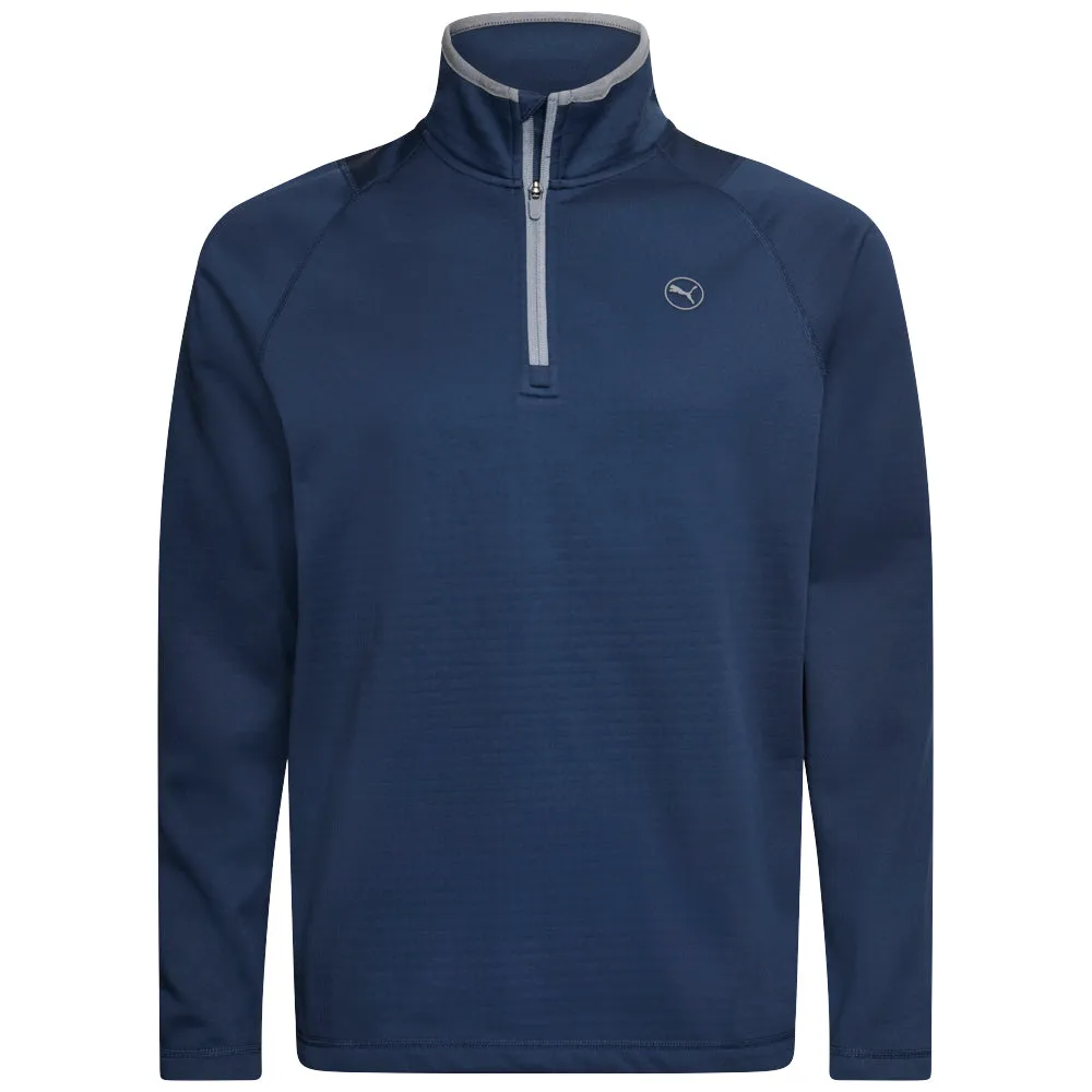 Own the Streets Memorial Day Sale Puma Waffle Fleece 1/4 Zip Sweater - Deep Navy