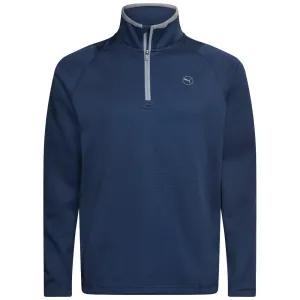 Own the Streets Memorial Day Sale Puma Waffle Fleece 1/4 Zip Sweater - Deep Navy
