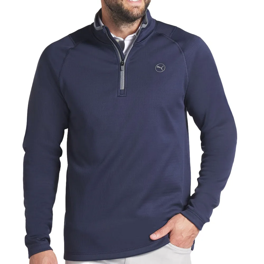 Puma Waffle Fleece 1/4 Zip Sweater - Deep Navy Big Savings Performance Unleashed