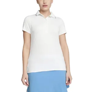 All Eyes on You Puma Women'S Cloudspun Tipped Golf Polo Shirt - White Glow/ Regal Blue