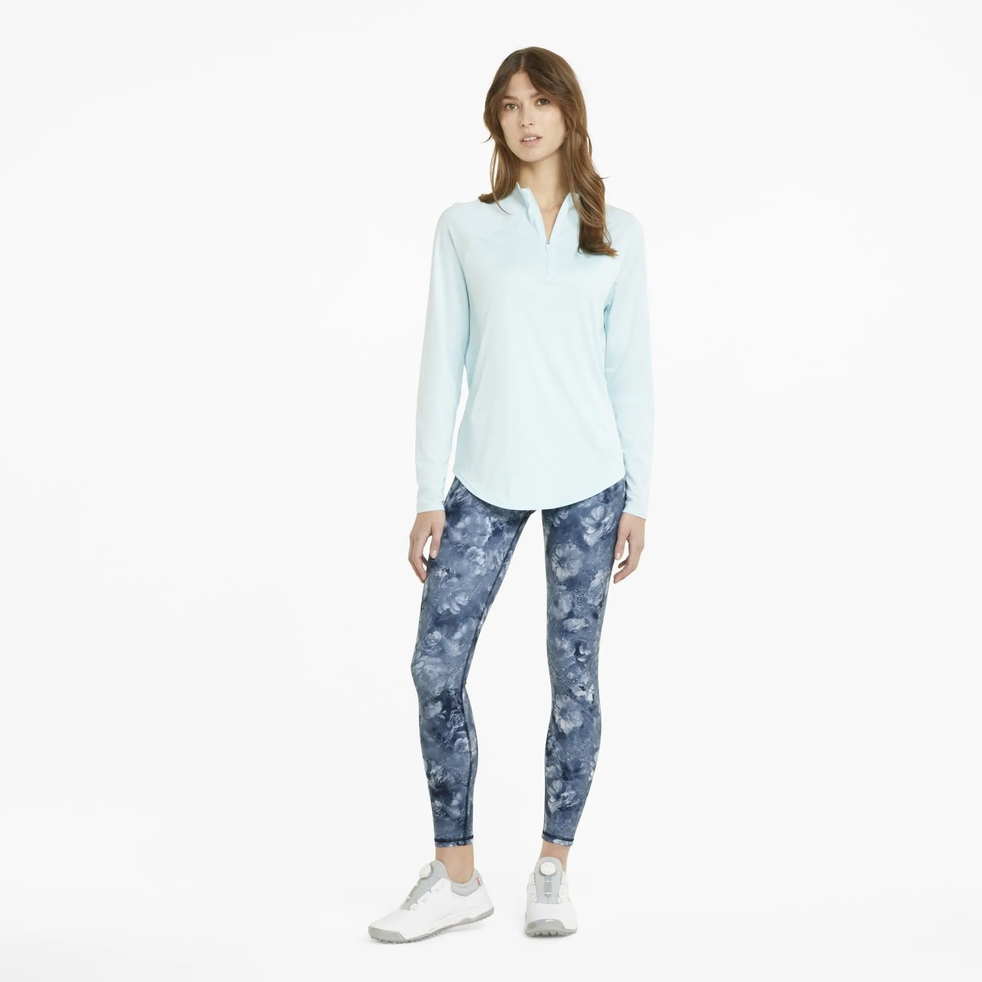 Keep Going Strong Puma Women'S Printed Golf Tights - Navy Blazer