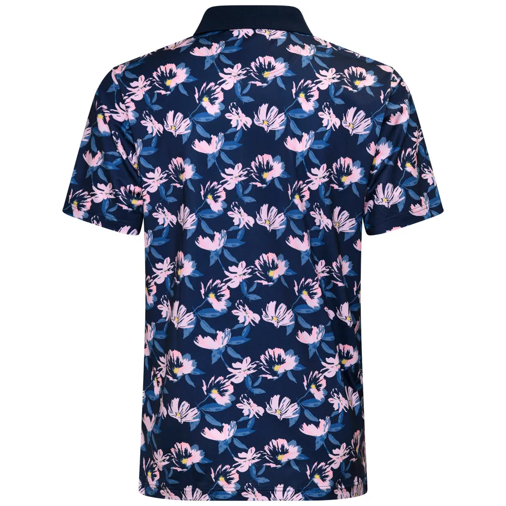 Father's Day Sale Puma X Ap Spring Florals Polo Shirt - Deep Navy/Pale Pink