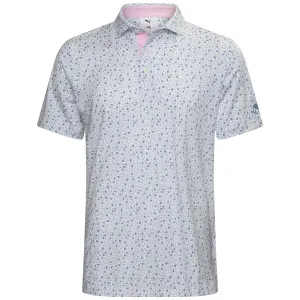 Walk Tall Own the Moment Puma X Ap Tea Time Polo Shirt - White Glow/Zen Blue