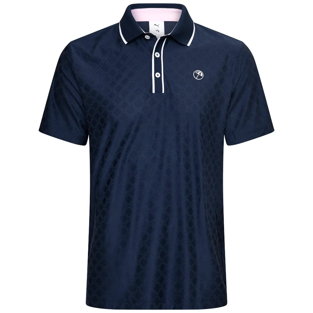 Cyber Monday Sale Puma X Ap Tipped Jacquard Polo Shirt - Deep Navy