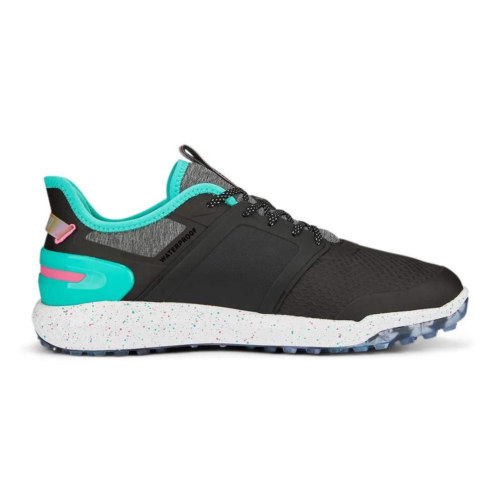 Step into the Beat Puma X Ptc Ignite Elevate Spikeless Golf Shoes - Puma Black/ Aqua Green/ Shocking Pink
