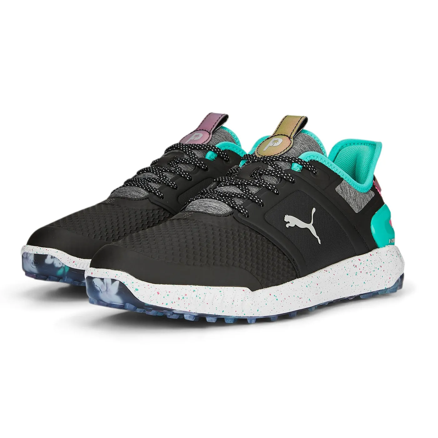 Puma X Ptc Ignite Elevate Spikeless Golf Shoes - Puma Black/ Aqua Green/ Shocking Pink Christmas Day Sale Made to Turn Heads