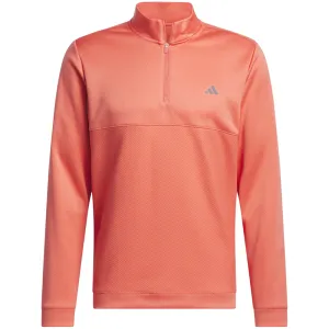 Designed to Dominate Adidas Textured 1/4 Zip Pullover - Preloved Scarlet