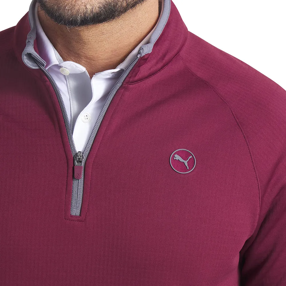 Puma Waffle Fleece 1/4 Zip Pullover - Ruby Shimmer Economical Command Attention