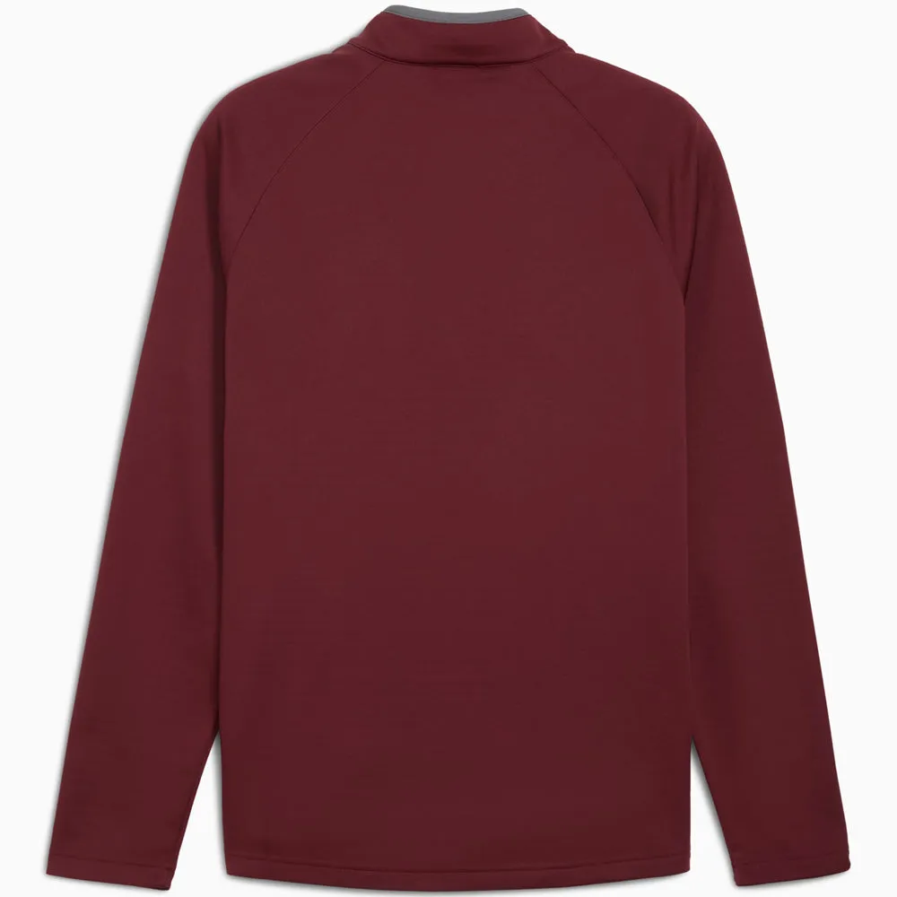 Not for the Ordinary Made to Turn Heads Puma Waffle Fleece 1/4 Zip Pullover - Ruby Shimmer