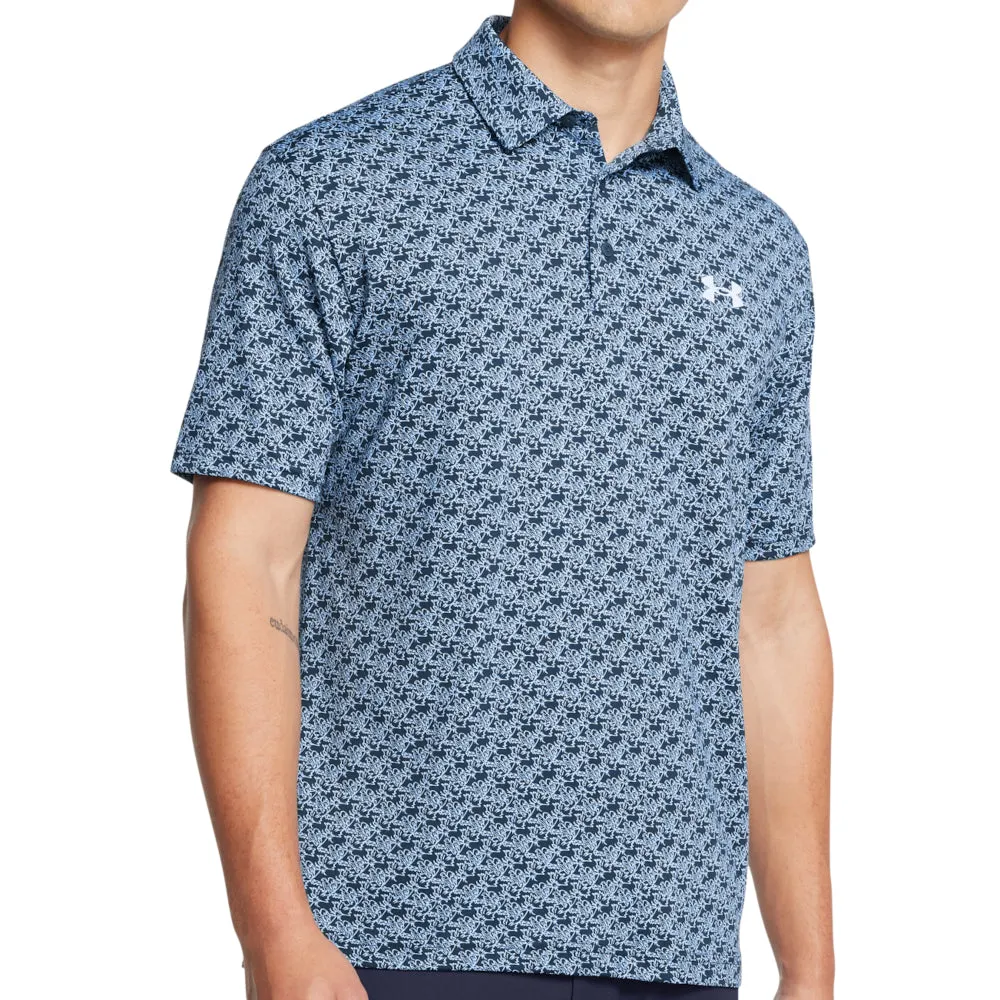 Confidence Starts Here Walk Tall Under Armour Playoff 3.0 Printed Polo Shirt - Midnight Navy/Horizon Blue