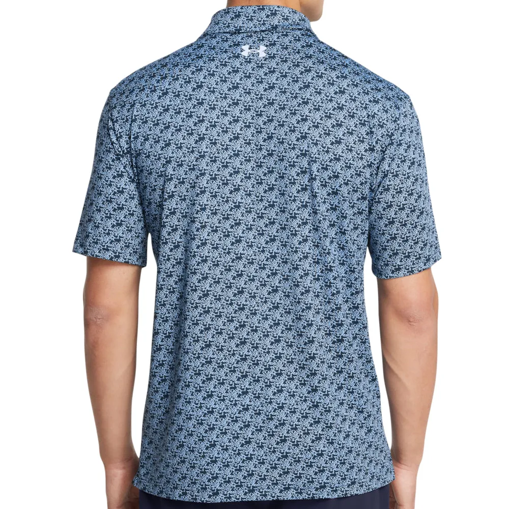 Under Armour Playoff 3.0 Printed Polo Shirt - Midnight Navy/Horizon Blue Gear Up and Go