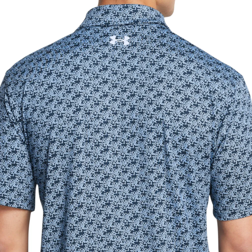 Under Armour Playoff 3.0 Printed Polo Shirt - Midnight Navy/Horizon Blue Christmas Day Sale