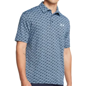 Confidence Starts Here Walk Tall Under Armour Playoff 3.0 Printed Polo Shirt - Midnight Navy/Horizon Blue