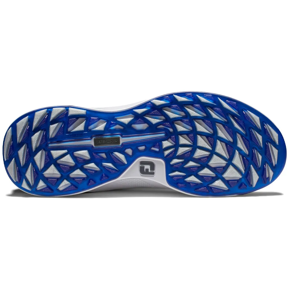 Labor Day Sale Footjoy Stratos Spikeless Waterproof Shoes - White/Charcoal/Blue