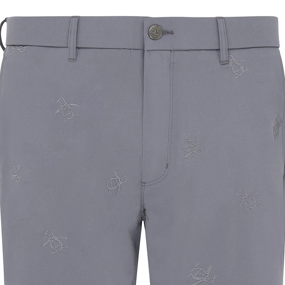 Original Penguin All-Over Pete Embroidery Shorts - Quiet Shade Holiday Sale
