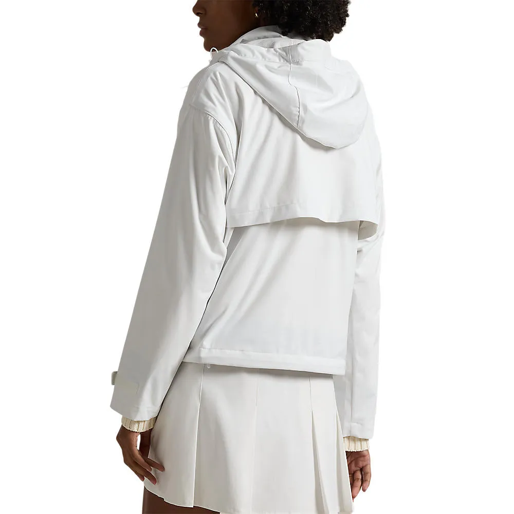 Hit Your Next Level Define Your Own Way Rlx Ralph Lauren Women'S Waterproof Hooded Golf Jacket - Pure White
