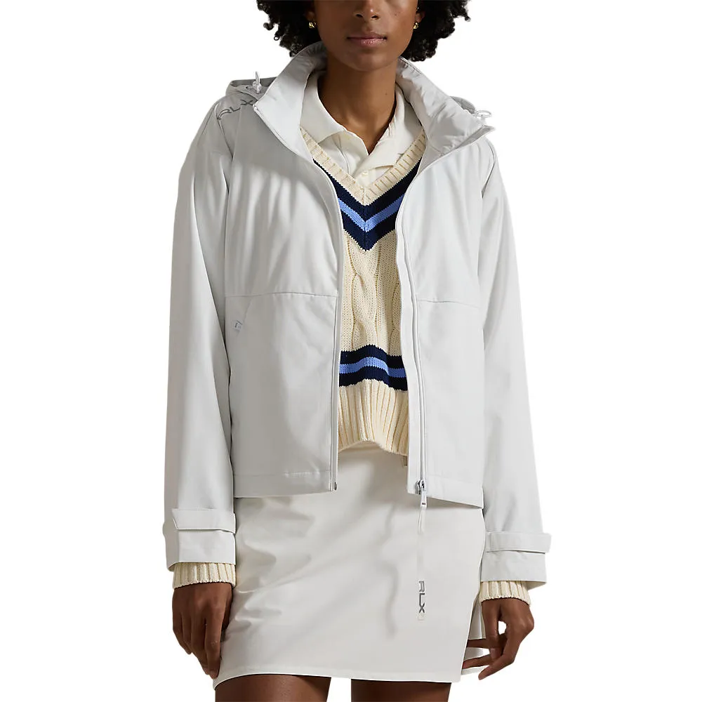 Rlx Ralph Lauren Women'S Waterproof Hooded Golf Jacket - Pure White Engineered for Speed