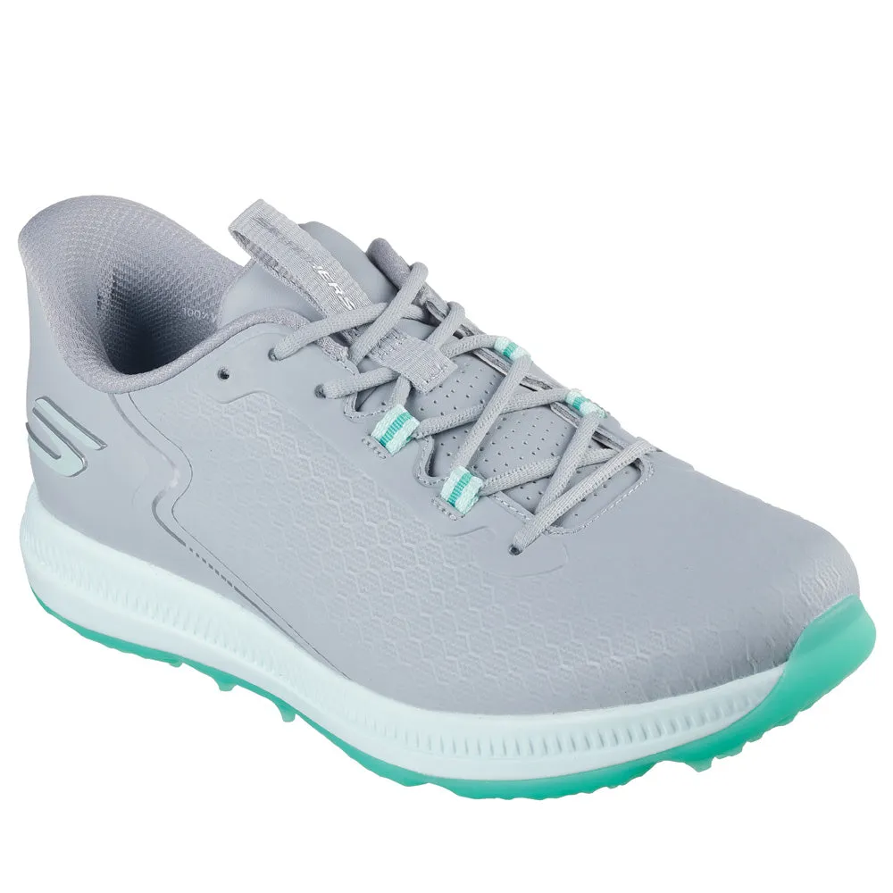 Halloween Sale Skechers Go Golf Elite 6 Ladies Spikeless Waterproof Shoes - Grey/Mint