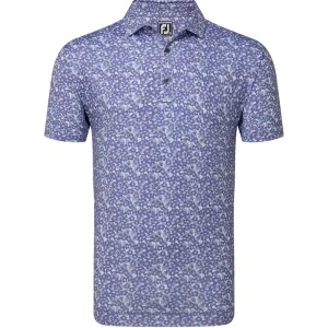 Make a Statement Footjoy Primrose Print Lisle Polo Shirt - Thistle