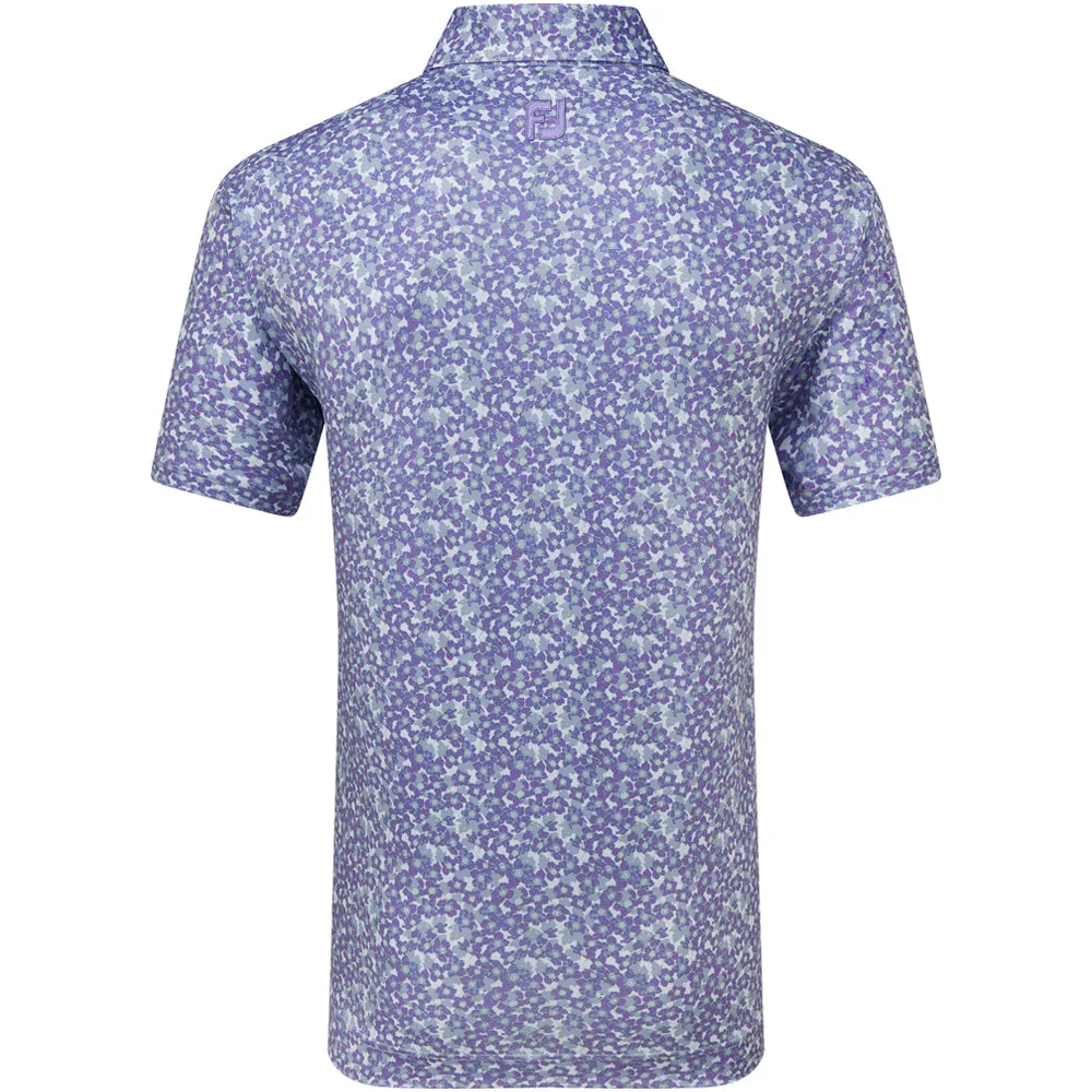 Footjoy Primrose Print Lisle Polo Shirt - Thistle Halloween Sale