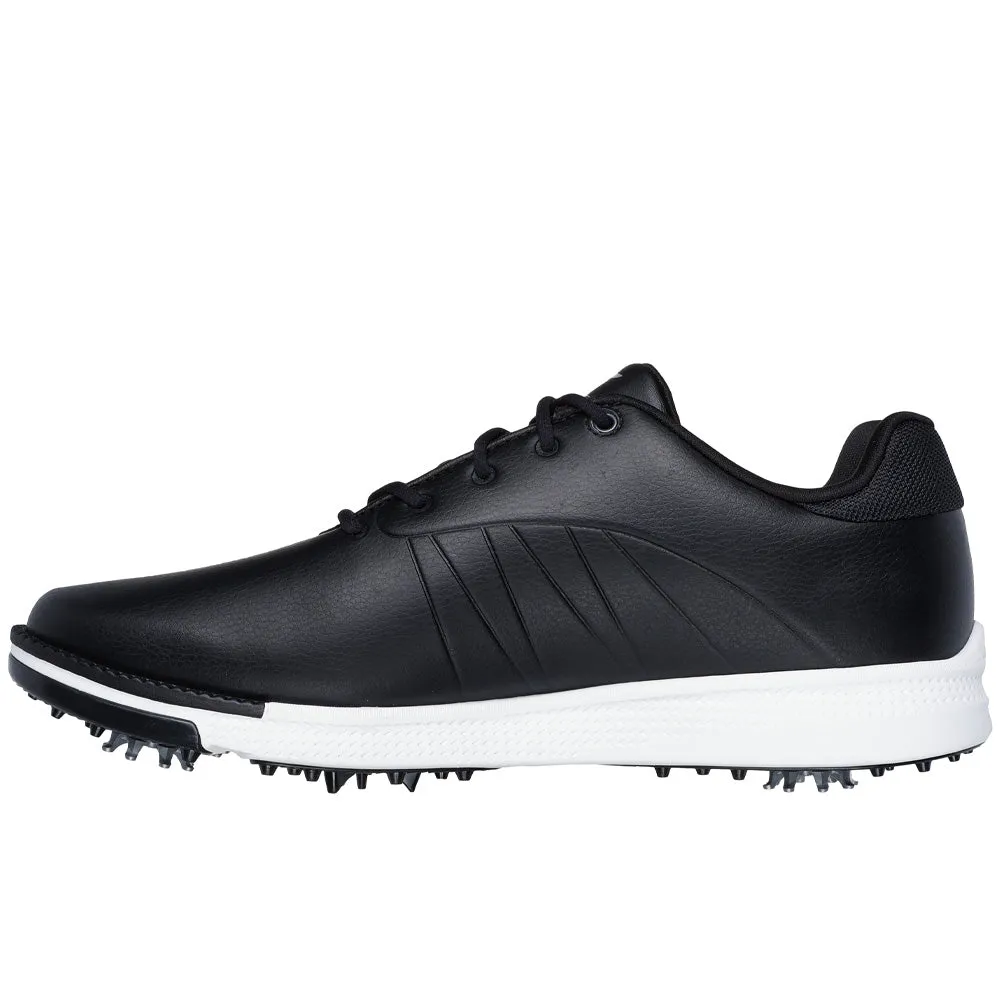 No Limits, Just Style Walk Tall Skechers Go Golf Tempo Mens Spiked Waterproof Shoes - Black/White