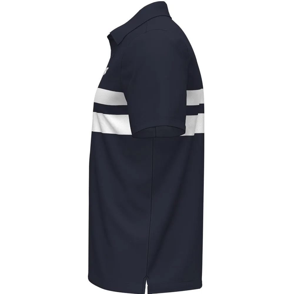 Under Armour Playoff 3.0 Stripe Polo Shirt - Midnight Navy/White Stay in Motion Command Attention