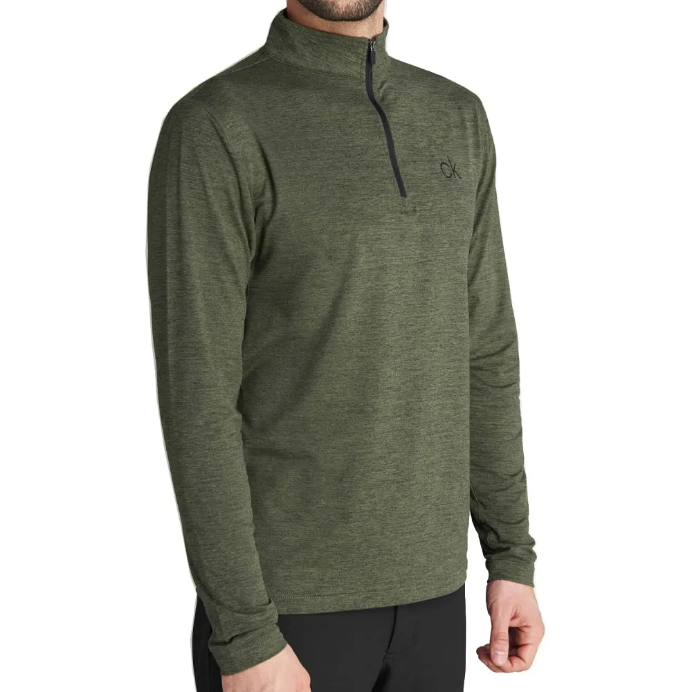 Big Savings Fuel Your Fire Calvin Klein Newport 1/2 Zip Pullover - Olive Green Marl