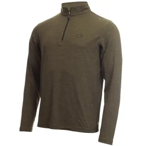 Calvin Klein Newport 1/2 Zip Pullover - Olive Green Marl Back To School Sale
