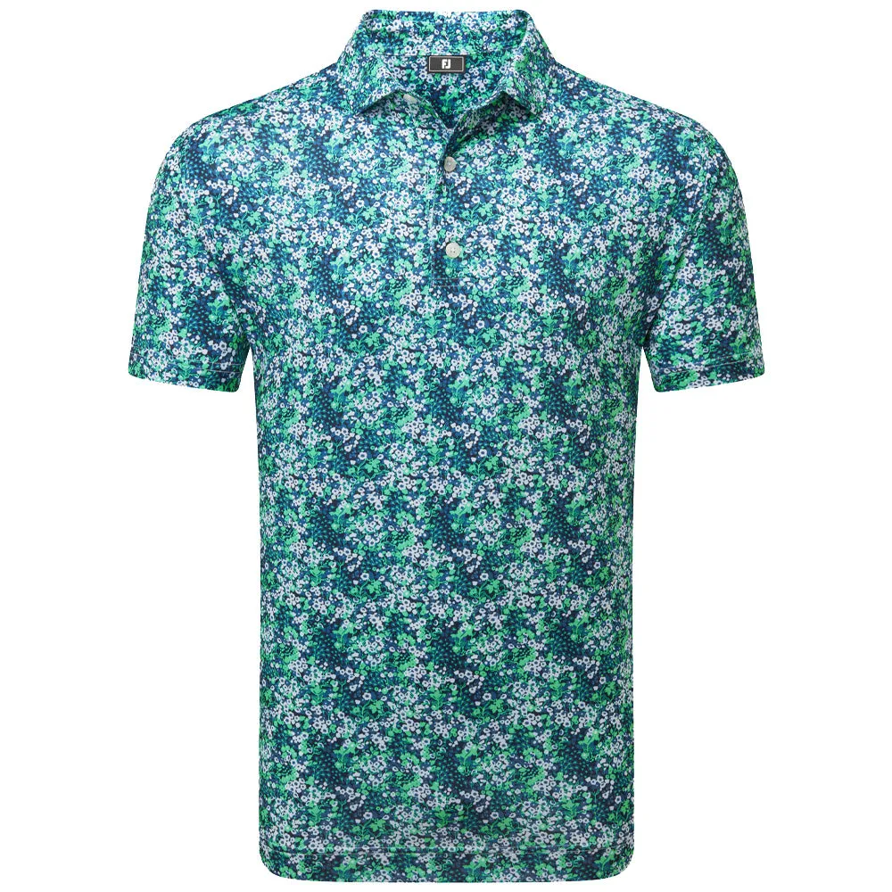 Footjoy Garden Print Lisle Polo Shirt - Navy No Limits, Just Style