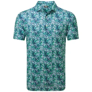 Footjoy Garden Print Lisle Polo Shirt - Navy No Limits, Just Style